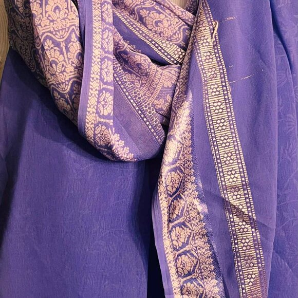 NWT Handcrafted Lilac Scarf by Sana – Asian-Inspired Elegance - Picture 10 of 12